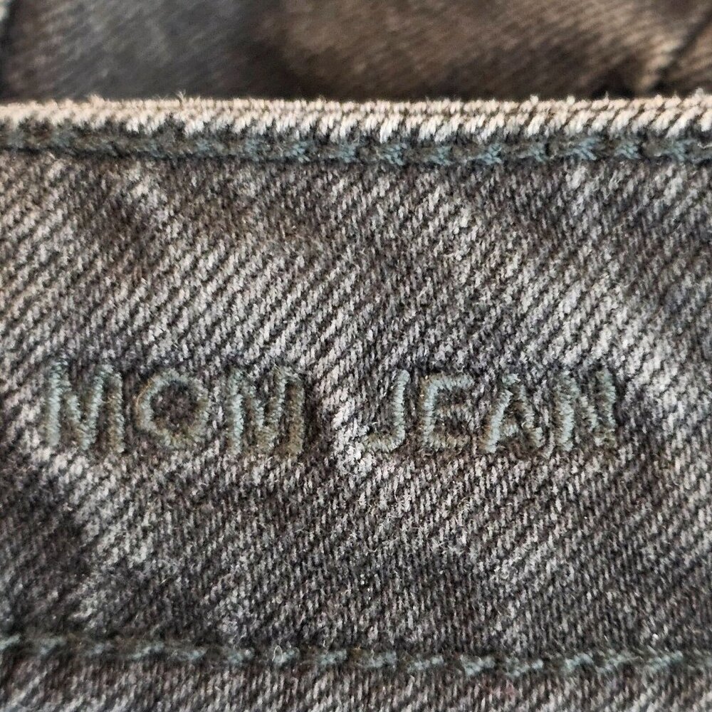 American Eagle Jeans Womens 00 27x27 Black Mom Jean Mid Rise Denim Stretch - Picture 5 of 11